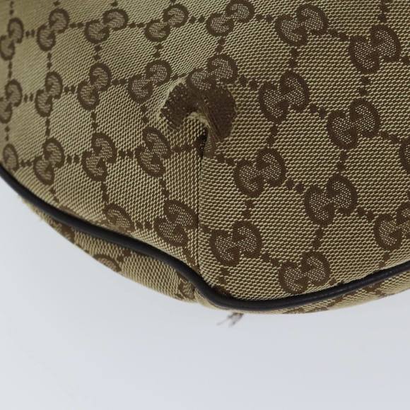 GUCCI GG Canvas Web Sherry Line Shoulder Bag Beige Red Green 181092 Auth 71918 - Picture 16 of 16